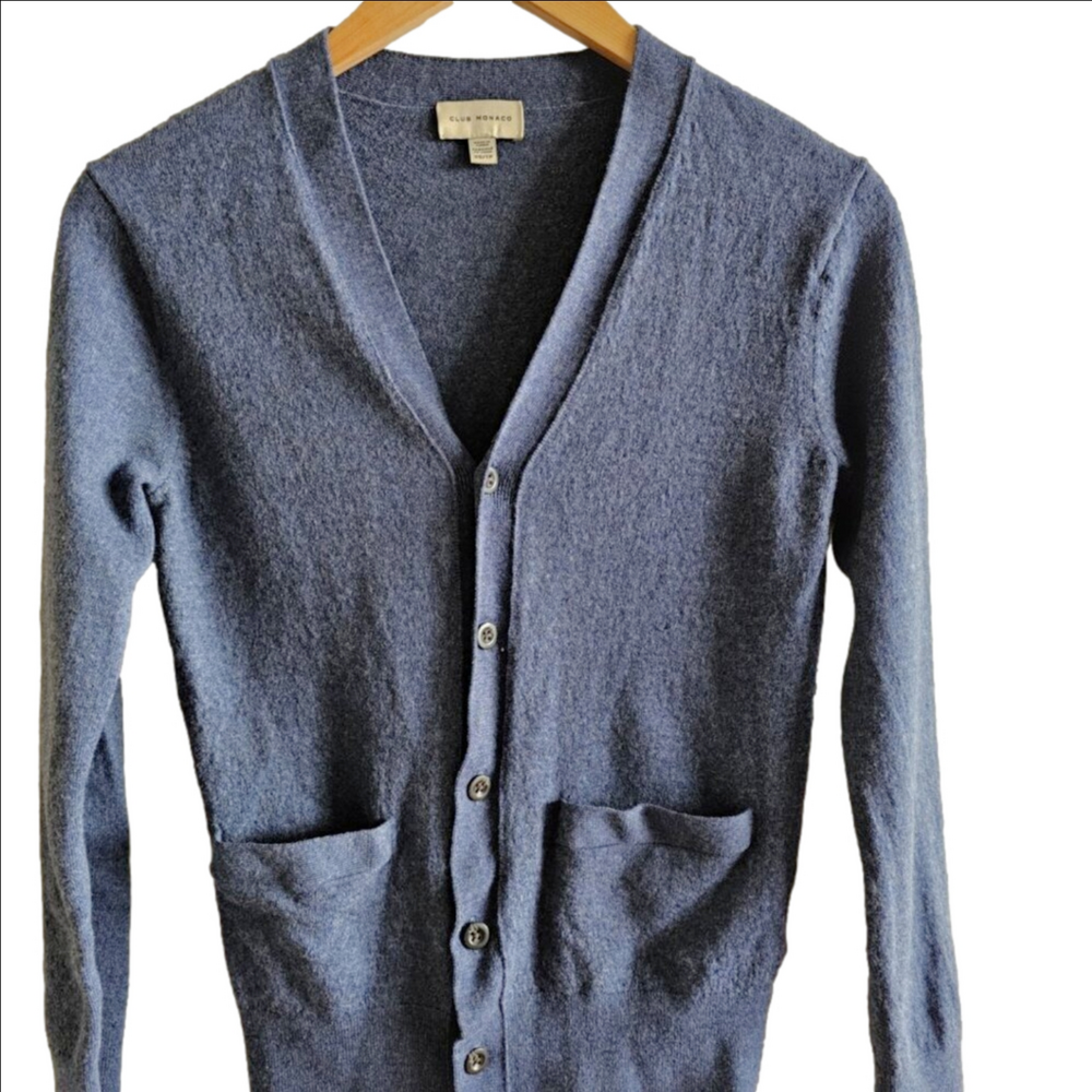 100% Extra Fine Marino Wool Club Monaco Cardigan